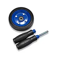 Колесо (ролик) для преса металеве одинарне з гумовою рукояттю, фото 3