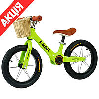 Беговел детский 14 дюймов CORSO KIDDI LT-14127 Велобег двухколесный без педалей Для детей От 2 лет Зеленый