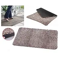 Квадратный нескользящий универсальный коврик для дома и прихожей 70*46, придверный коврик clean mat spn