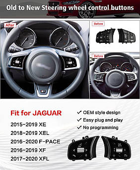 Сенсорні кнопки керма Jaguar XE XEL F-Pace XF XFL Ягуар Ф Пейс ХЕ ХЕЛ ХФ ХФЛ