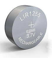 Акумулятор дисковий для TWS Li-Ion EEMB LIR1255 (1254), 3.7V, 65mAh