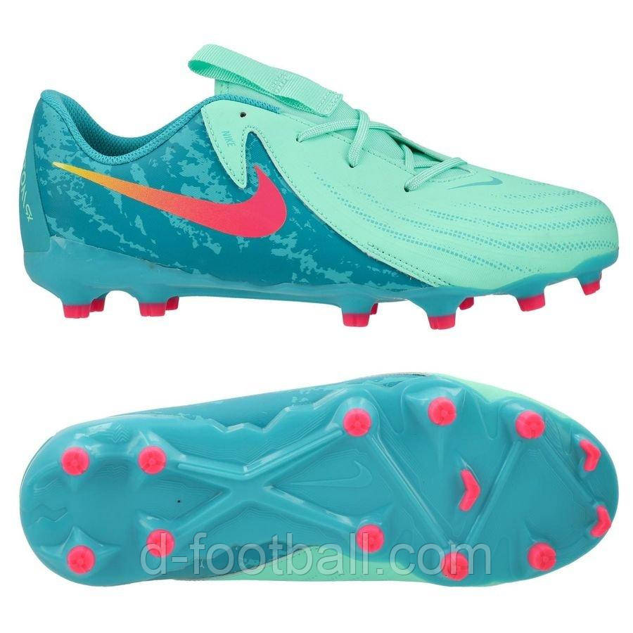 Дитячі бутси Nike JR Phantom GX 2 Academy LV8 FG/MG FQ7390-300, Блакитний, Розмір (EU) — 38.5