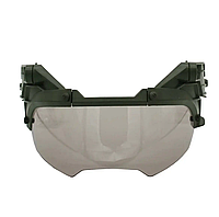 Тактические защитные очки Vulpo флип с затемненными стеклами (Оливковый) - htpk