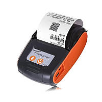 Мобильный термопринтер чеков для смартфона bluetooth Goojprt PT-210 pos принтер, оранжевый - htpk
