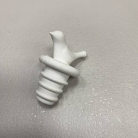 Пробка силіконова для пляшки "Bird" Stenson 50808 біла