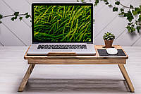 Органайзер Подставка Столик из дерева для охлождения ноутбука с логотипом