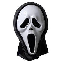 Маска Крик з капюшоном, сітка на очах, ТОНКИЙ пластик