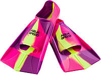 Ласты Aqua Speed TRAINING FINS 7932 (137-93) 35-36 Розово-фиолетовый с желтым (5908217679321)