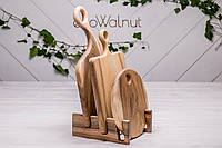 Дерев'яна підставка для дощечок Тримач для кухонних обробних дощечок з логотипом