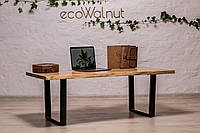 Журнальный столик из дерева дуба с живыми краями Кофейный стол в стиле Лофт