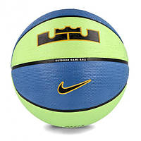 Мяч баскетбольный Nike PLAYGROUND 2.0 8P L JAMES DEFLATED LIME GLOW/BK/UNIVERSITY GOLD/BLACK size 7