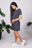 Синя сукня для вагітних, майбутніх мам у горошок 42, фото 2