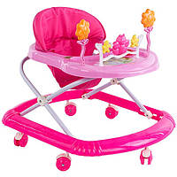 Детские ходунки с погремушками Bambi BW2301 P складные, Розовый (BW2301 Pink-RT)