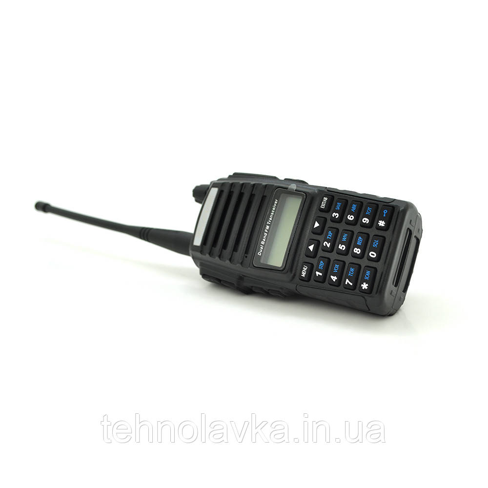 Бездротова рація Baofeng BF-UV82 8W c дисплеєм, FM-радіо, корпус пластмас, частота 400-470MHz, Black
