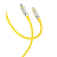 Дата-кабель XO NB-Q252A USB-C (тато) - Lightning (тато), 1m Yellow