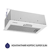 Кухонная вытяжка Minola HBI 5214 WH 700 LED, белая встраиваемая в шкаф вытяжка для кухни, шириной 52 см