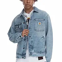 Urbanshop com ua Куртка чоловіча Carhartt Wip Saledo Jacket (I031925-BLUE-LIGHT-USED-WASH) РОЗМІРИ ЗАПИТУЙТЕ