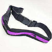 Сумка на пояс спортивная для бега фитнеса телефона 2 кармана эластичная растягивающаяся 60-130 см Pocket Belt