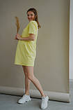 Однотонна легка сукня для вагітних і годуючих мам жовта 42, фото 6
