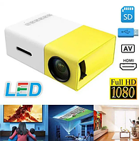 Мультимедийный LED мини-проектор с встроенными динамиками для домашнего использования и просмотра кино