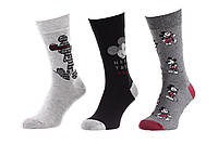 Носки Disney Mickey Writing In Mickey / Mickey All Over / Head Mickey 1 928 3-pack 39-42 gray-black 93154162-1