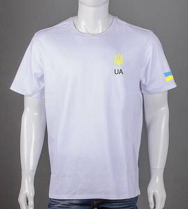 Футболка батал Тризуб UA Білий 2306б, 4XL (1шт)