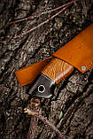 Ніж ручної роботи «Вогненний #1» зі шкіряними піхвами 95Х18/58 HRC., фото 7