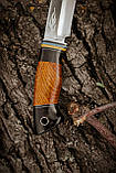 Ніж ручної роботи «Вогненний #1» зі шкіряними піхвами 95Х18/58 HRC., фото 5