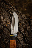 Ніж ручної роботи «Вогненний #1» зі шкіряними піхвами 95Х18/58 HRC., фото 6