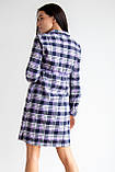 Фіолетова сукня - сорочка у клітинку для вагітних і годуючих мам бавовняна 42, фото 4