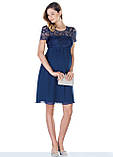 Синя сукня для вагітних, майбутніх мам з мереживом, фото 4