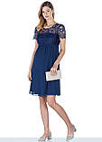 Синя сукня для вагітних, майбутніх мам з мереживом, фото 8