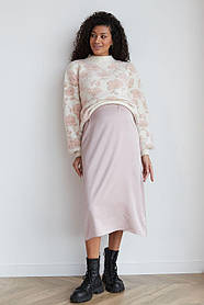 Елегантна вечірня нарядна сукня для вагітних і годуючих мам святкова пудрова 42