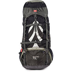 Рюкзак туристичний Naturehike NH70B070-B, 70 л + 5 л, чорно-сірий