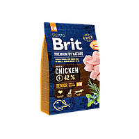 Сухой корм Brit Premium Dog Senior S+M для пожилых собак мелких и средних пород со вкусом курицы 3 кг