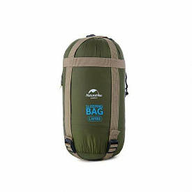 Спальник надлегкий Naturehike Ultra light LW 180 NH15S003-D, (20 °C), p-p M, правий, темно-зелений