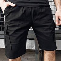 Мужские шорты Intruder 'Miami' черные / Спортивные шорты / Шорты на лето с накладными карманами