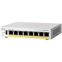 CISCO CBS250 Smart 8-port GE, Partial PoE, Desktop, Ext PSU (CBS250-8PP-D-EU)