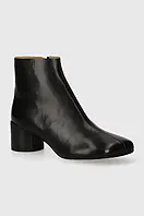 Urbanshop Шкіряні черевики MM6 Maison Margiela Ankle Boots жіночі колір чорний каблук блок S59WU0234 РОЗМІРИ