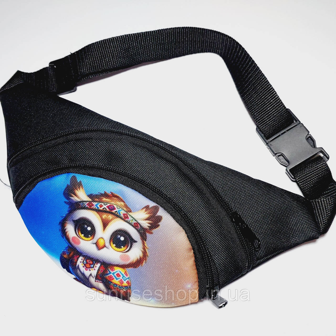 Поясна сумка бананка дитяча звірятки у вишиванках