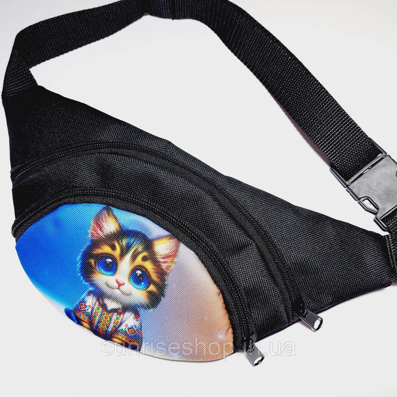 Поясна сумка бананка дитяча звірятки у вишиванках