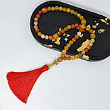 Чітки з каменя жовтого агату на 50 бусин, фото 2