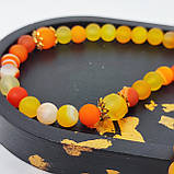 Чітки з каменя жовтого агату на 50 бусин, фото 4