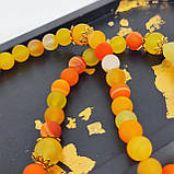 Чітки з каменя жовтого агату на 50 бусин, фото 6