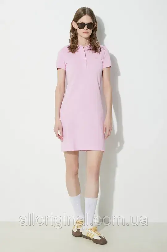 AllOriginal Сукня Lacoste колір рожевий mini пряма РОЗМІРИ ЗАПИТУЙТЕ, фото 1