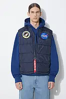 Urbanshop Безрукавка Alpha Industries Puffer Vest NASA чоловіча колір синій зимова 118124 РОЗМІРИ ЗАПИТУЙТЕ