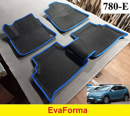 3D килимки EvaForma на Hyundai Kona Electric '18-23 OS, 3D килимки EVA, фото 1