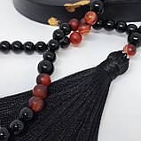 Чітки з оніксу, сардоніксу на 50 намистин, фото 6