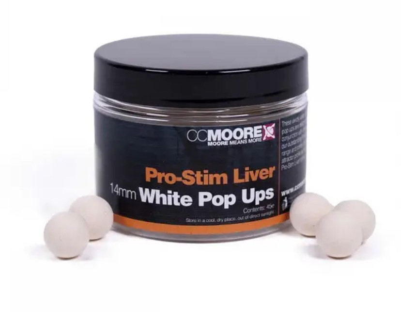 Бойлі поп-ап CC Moore Pro-Stim Liver White Pop Ups 14mm