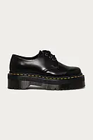 Urbanshop Шкіряні туфлі Dr. Martens 1461 Quad жіночі колір чорний на платформі розмір: 36, 39, 40, 41, 44, 46